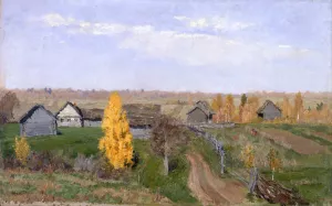 Golden autumn. Slobodka by Isaac Levitan Oil Painting