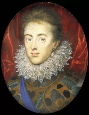 Charles, Prince of Wales by Isaac Oliver Oil Painting