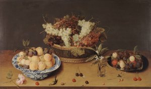 Nature morte de fruits et de fleurs by Isaac Soreau Oil Painting