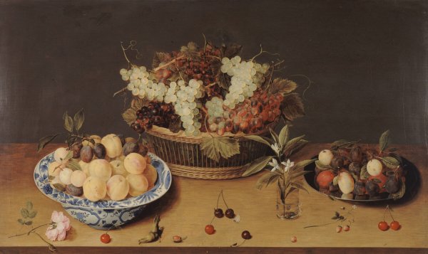 Nature morte de fruits et de fleurs  by Isaac Soreau - Hand-Painted Oil Painting Reproduction
