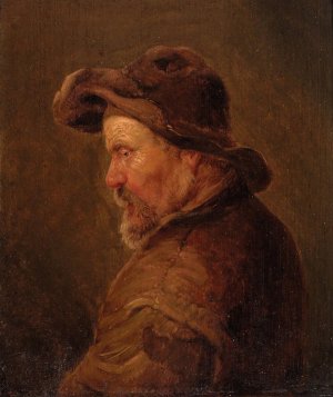 A Man In A Hat And Weathered Clothes by Isaac Van Ostade Oil Painting