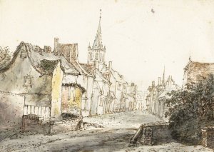 A Street in a Village or Town by Isaac Van Ostade Oil Painting