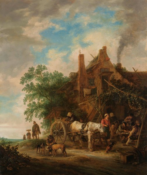 Main Product Photo of Country inn with horse and wagon  Painting by Isaac Van Ostade