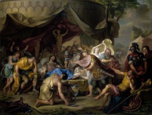 The Death of Epaminondas by Isaac Walraven Oil Painting