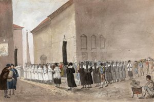 Funeral Procession at Rome by Isaac Weld Oil Painting