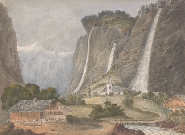 Main Product Photo of Staubbach, Lauterbrunnen  Painting by Isaac Weld