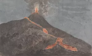 Vesuvius in Eruption Oil painting by Isaac Weld