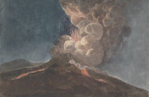 Vesuvius in Eruption by Isaac Weld Oil Painting