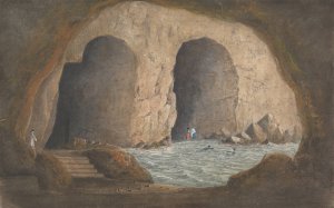 View of the Caves of Syrini - Sorrento-Bay of Naples by Isaac Weld Oil Painting