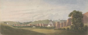 Walls of Rome; The Aurelian Wall, with the Pyramid of Cestius by Isaac Weld Oil Painting