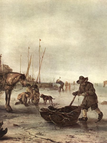 Main Product Photo of Winter Landscape Detail Painting by Isaack Van Ostade