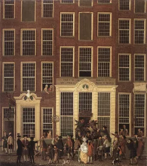 The Lottery Office by Isaak Ouwater - Oil Painting Reproduction