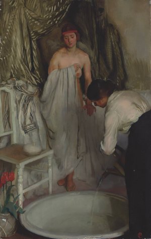 The Bath by Isabel Codrington Oil Painting