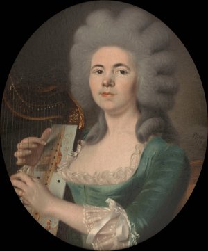 Portrait presume de Rosalie Dugazon Oil painting by Isabelle Pinson