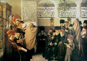 Day of Atonement by Isidor Kaufmann - Oil Painting Reproduction