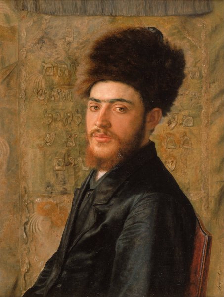 Man With Fur Hat  by Isidor Kaufmann - Hand-Painted Oil Painting Reproduction