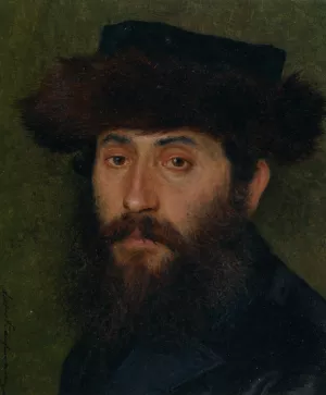 Portrait of a Man with Streimel painting by Isidor Kaufmann