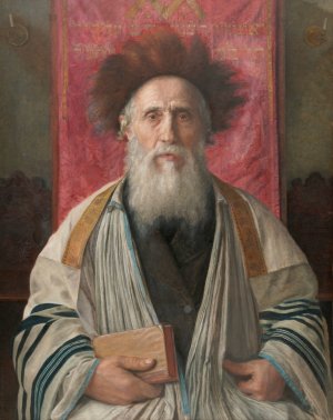 Portrait Of A Rabbi by Isidor Kaufmann Oil Painting