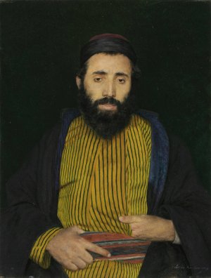 Portrait of a Sephardic Jew by Isidor Kaufmann Oil Painting