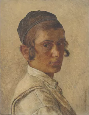 Portrait of a Young Orthodox Boy by Isidor Kaufmann Oil Painting
