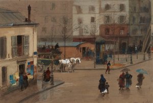 Carrefour, 8 fevrier 1871. by Isidore Pils Oil Painting