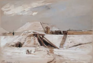 Fort sous la neige. by Isidore Pils Oil Painting
