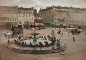 La lessive, place Pigalle, mars 1871 by Isidore Pils Oil Painting