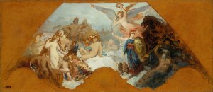 Minerva Combating Brute Force by Isidore Pils Oil Painting
