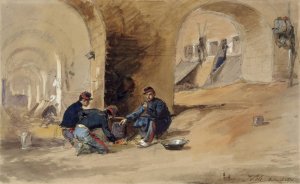 Mobiles sous le viaduc d'Auteuil. by Isidore Pils Oil Painting