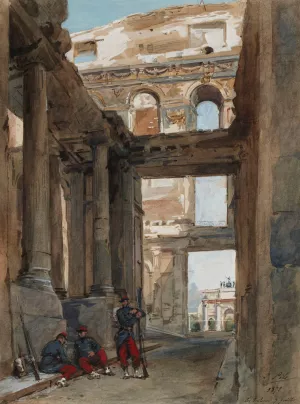 Ruines des Tuileries, 7 juillet 1871. by Isidore Pils Oil Painting