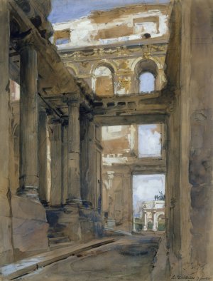 Ruins of the Tuileries Palace by Isidore Pils Oil Painting