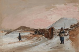 Siege de Paris, bastion 63, le 11 janvier 1871 by Isidore Pils Oil Painting