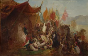 Sketch for 'Reception of Emperor Napoleon III and Empress Eugenie by the Kabyle Leaders at Algiers on September 18, 1860' by Isidore Pils Oil Painting