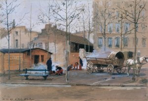 Soldats du 37e de Ligne boulevard de Clichy by Isidore Pils Oil Painting