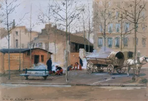 Soldats du 37e de Ligne boulevard de Clichy by Isidore Pils Oil Painting