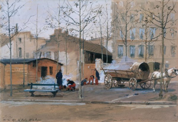Soldats du 37e de Ligne boulevard de Clichy by Isidore Pils - Hand-Painted Oil Painting Reproduction