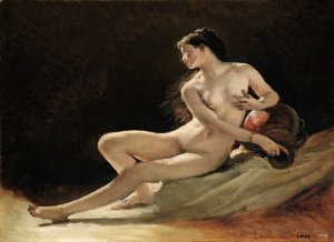 Study for the figure of the seine, for the opera garnier, paris by Isidore Pils Oil Painting