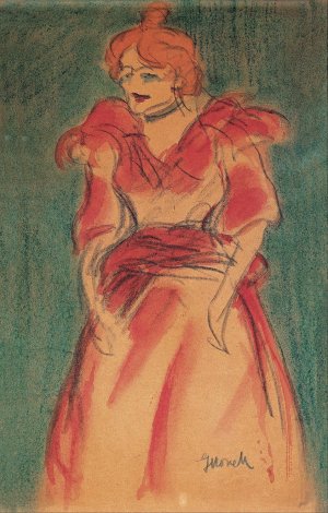 Cabaret Singer by Isidre Nonell Oil Painting