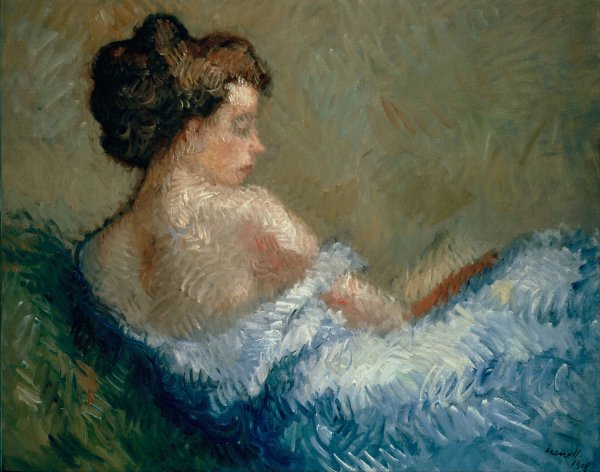 Main Product Photo of Figure Crouching  Painting by Isidre Nonell