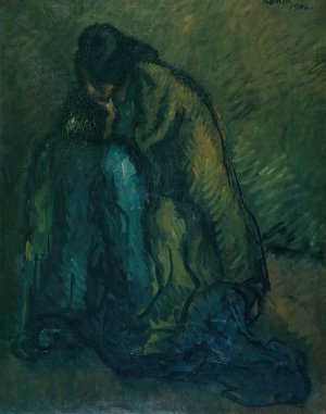 Thinking by Isidre Nonell Oil Painting