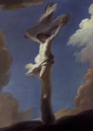 Christ on the Cross Formed by Clouds by Israel Silvestre - Oil Painting Reproduction