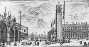 Piazzetta from the Piazza San Marco painting by Israel Silvestre