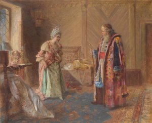The First Curtsey by Israel Pass Oil Painting