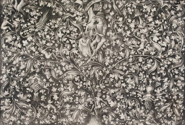 Main Product Photo of Ornament with Lovers  Painting by Israhel Van Meckenem