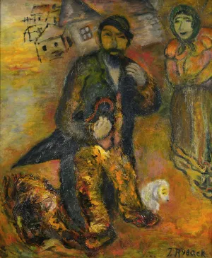 The Shadchan by Issachar Ber Ryback Oil Painting