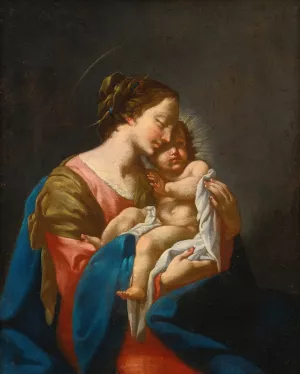 Madonna and Child by Italian School Oil Painting