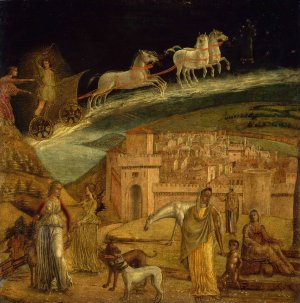 Phaeton Driving the Chariot of Phoebus by Italian School Oil Painting