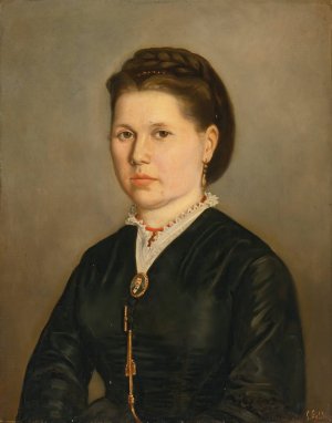 Portrait Of A Woman by Italian School Oil Painting