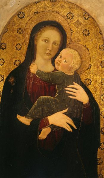 Virgin and Child  by Italian School - Hand-Painted Oil Painting Reproduction