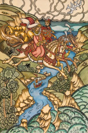 It doesn't look like 'Maria Morevna' by Ivan Bilibin Oil Painting